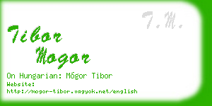 tibor mogor business card